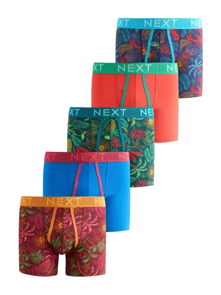 Next Boxeri azur / albastru închis / verde pin / burgundy roșu