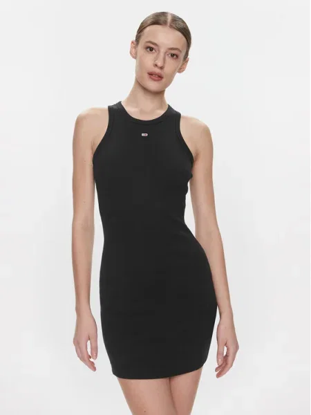 Tommy Jeans Rochie de vară Essential negru