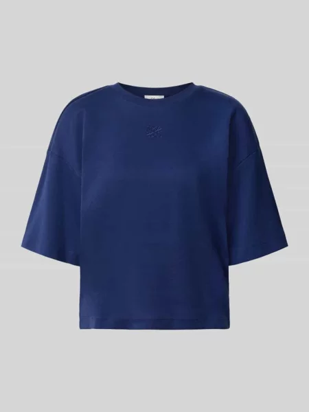 Oversized T-shirt z czystej S.oliver Red Label granatowa