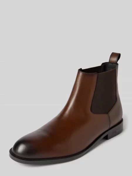 Buty chelsea ze skóry bydlęcej Boss