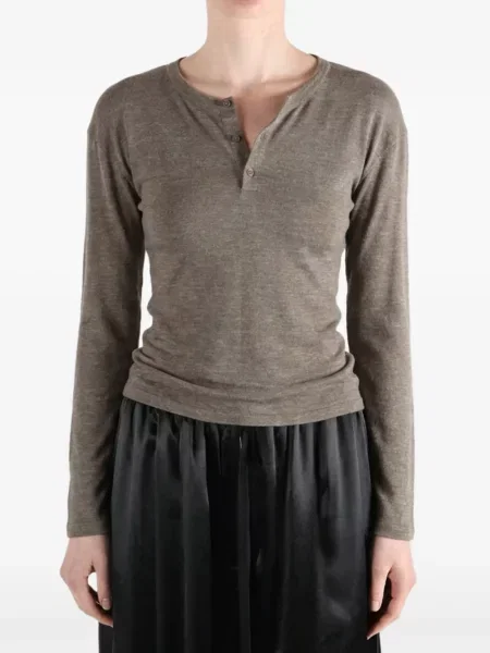 Lung tricou The Elder Statesman maro