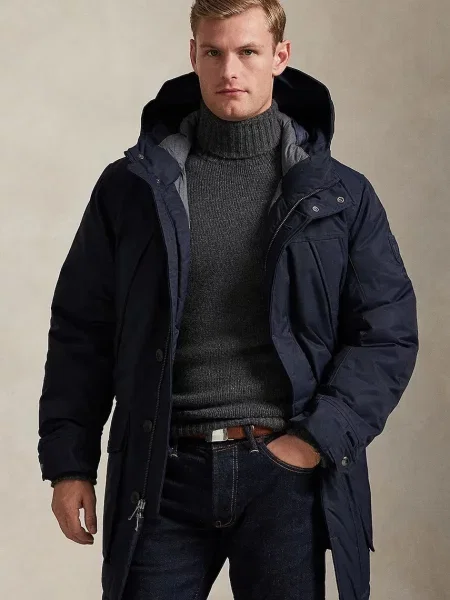 Polo Ralph Lauren kurtka puchowa NY TWILL.LNNX zimowa granatowy