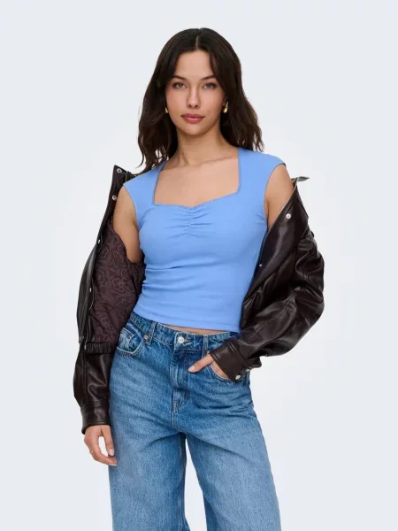 ONLY Top ONLFENJA nebesky modrá