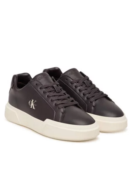 Tenisice Calvin Klein Chunky Cupsole Laceup Lth Tamno smeđa