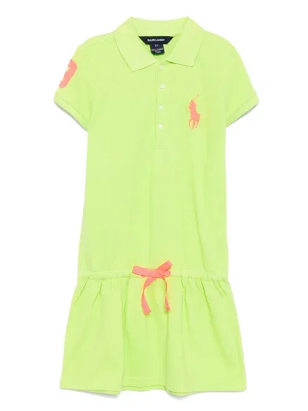 Sukienka dziecięca Polo Ralph Lauren zielona