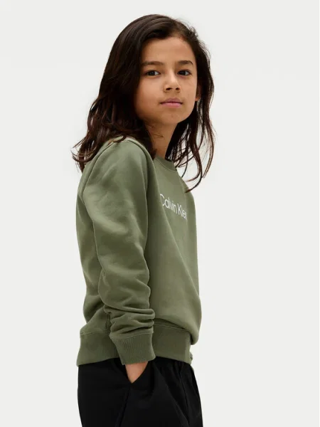 Calvin Klein Jeans Суитшърт Inst Logo D зелен