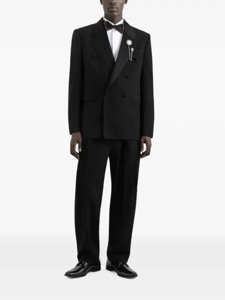 Pantaloni Dolce & Gabbana de lână negru