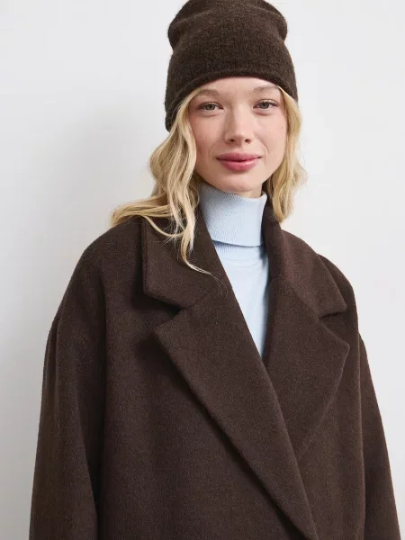 Medicine čiapka beanie dámska s prímesou vlny hnedá