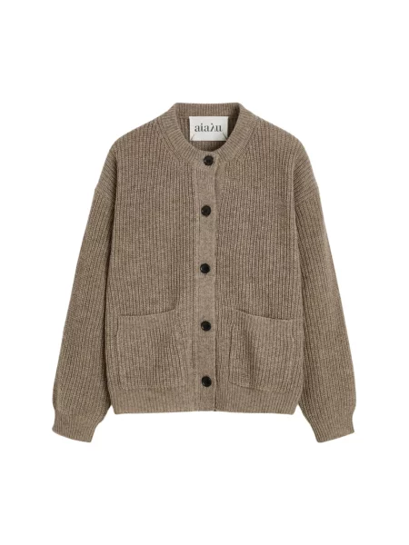 Sweter Aiayu wełniany brązowy