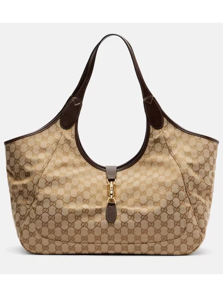 Geantă Gucci din canvas mari bej