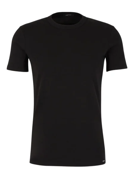 Tricou Tom Ford cu decolteu rotund scurt negru