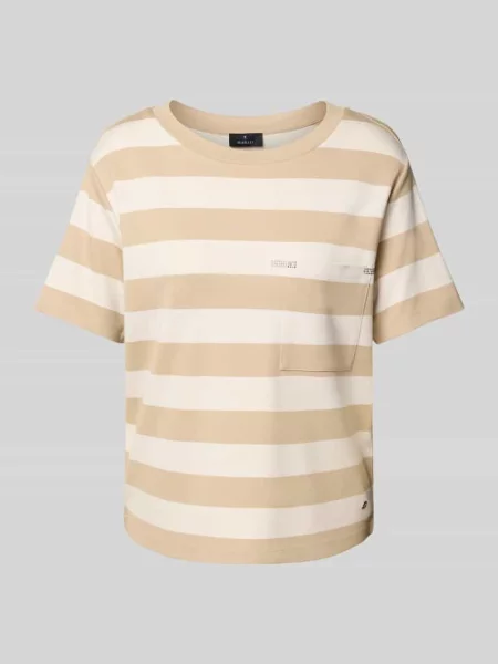 T-shirt z kieszenią na piersi Monari beżowa