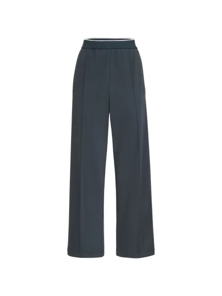 Pantaloni Brunello Cucinelli alergare din material terry albastru