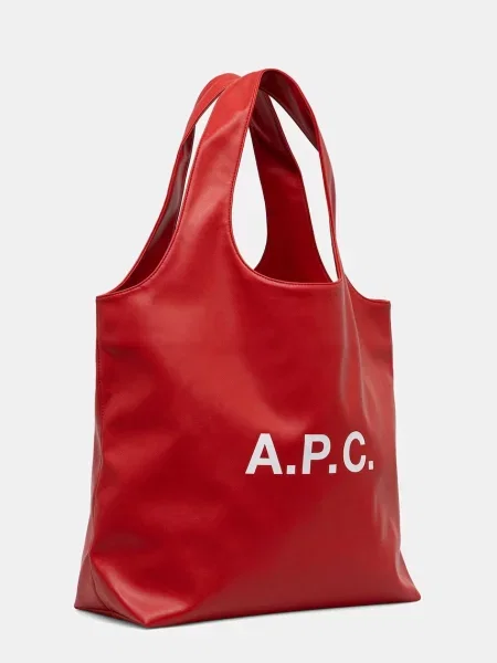 Shopperka A.p.c. skórzana czerwona