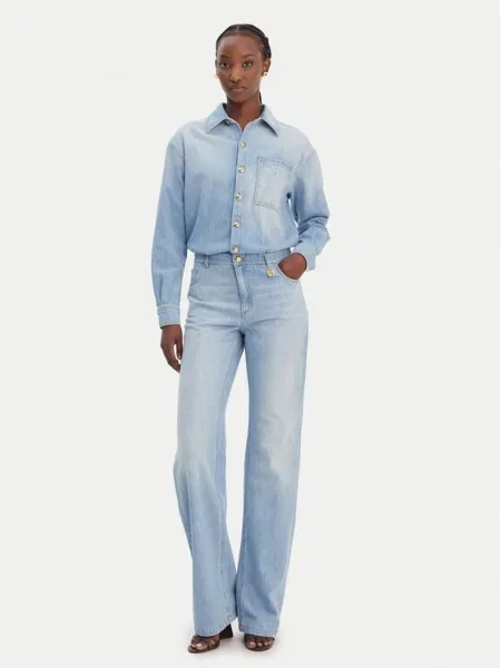 Elisabetta Franchi Denim salopetă | Relaxed fit albastru