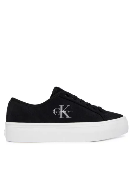 Tenisice Calvin Klein Vulc Flatf Laceup Suede crna