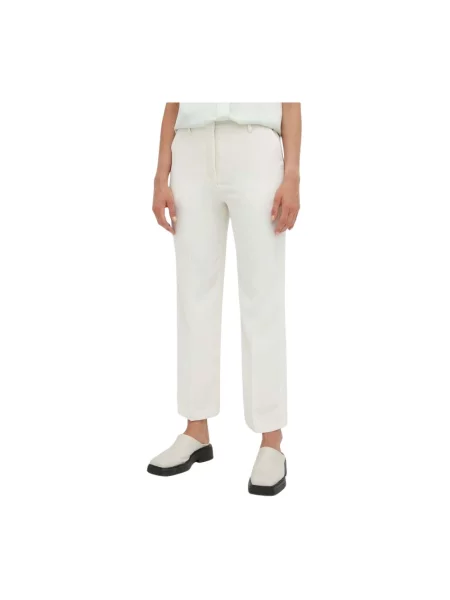 Day Birger et Mikkelsen spodnie beżowy proste high waist białe