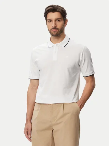 Jack & Jones Tricou polo Weston alb