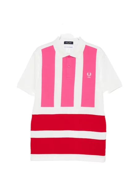 Tricou polo Comme Des Garçons Shirt cu dungi alb
