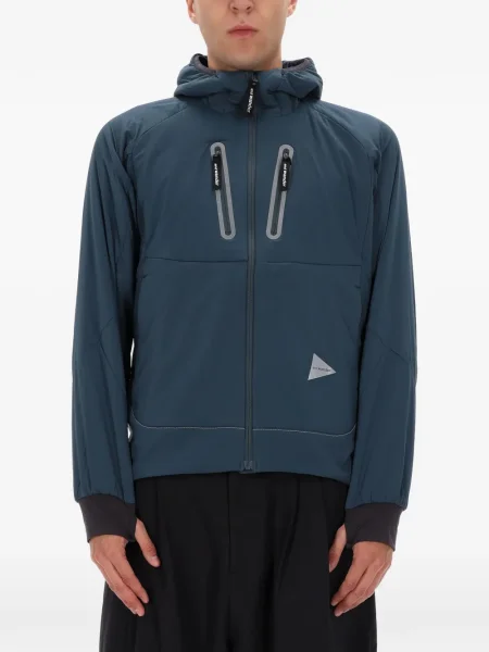 Яке And Wander с качулка синьо