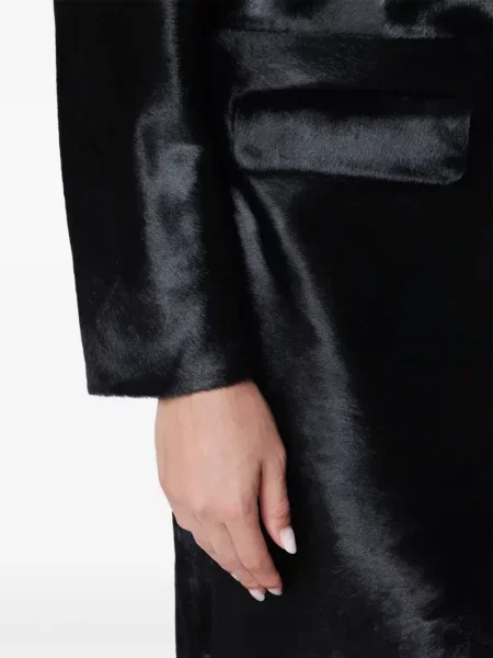 Palton Almada Label din piele negru