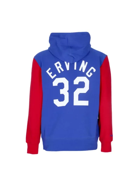 Bluza z kapturem Mitchell & Ness polarowa z kapturem niebieska
