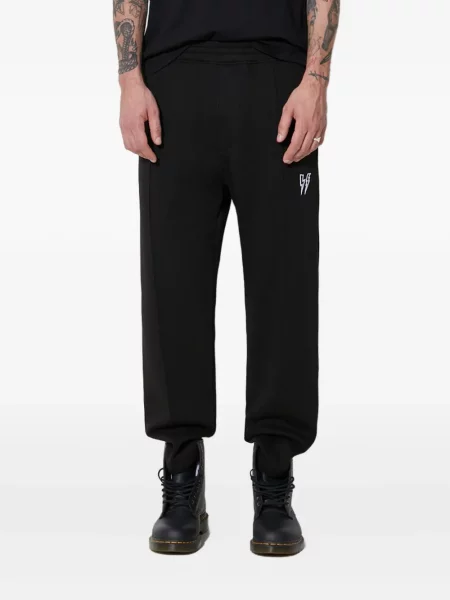 Pantaloni Neil Barrett cu broderie negru