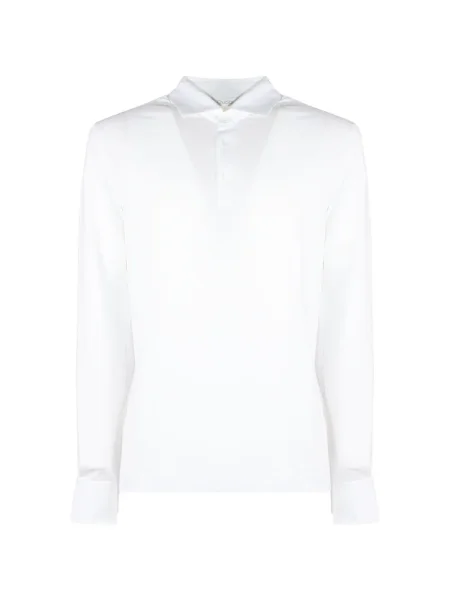 Polo Cruciani lung alb