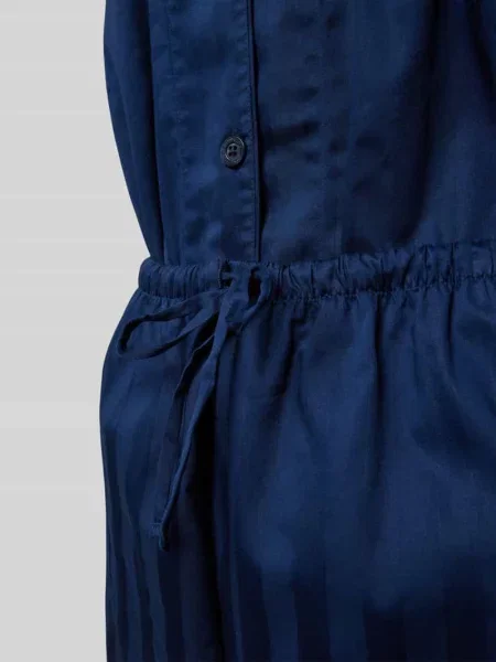 Piżama z wyhaftowanym logo Lauren Ralph Lauren granatowa