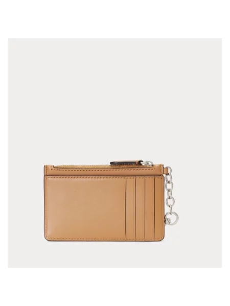 Portfel Ralph Lauren skórzany beżowy