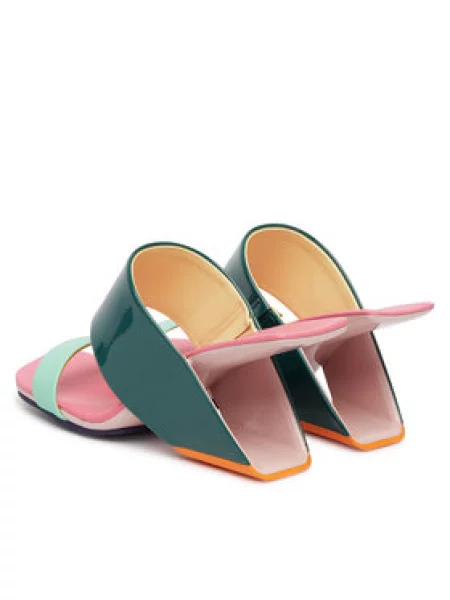 United Nude bőr papucs Loop Hi zöld