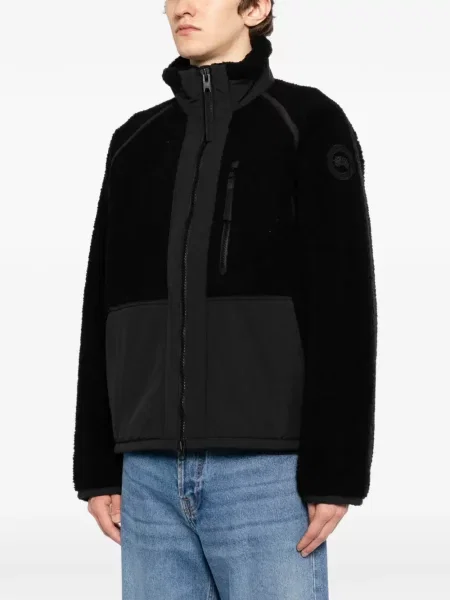 Geacă Canada Goose din fleece negru