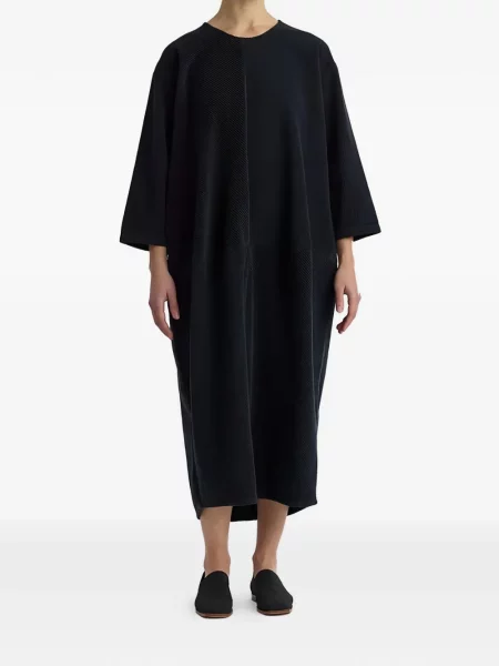 Rochie maxi Black Crane de catifea cord negru