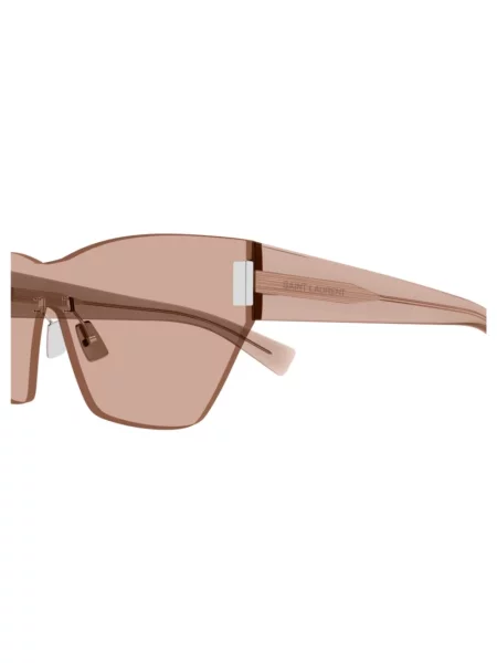 Okulary przeciwsłoneczne Saint Laurent skórzane pomarańczowe