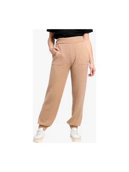 Spodnie Msgm z kaszmiru beżowe