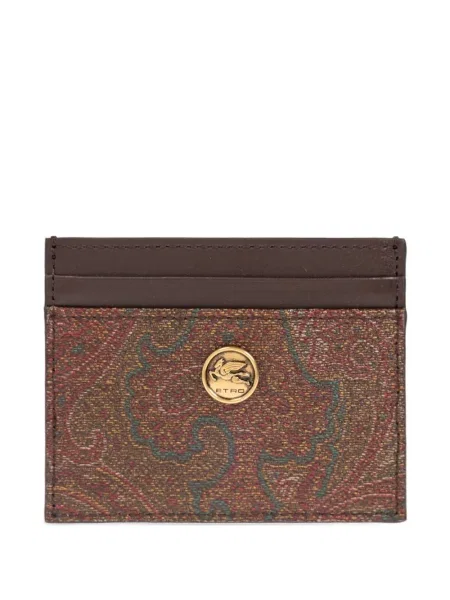 Portofel Etro cu model paisley maro