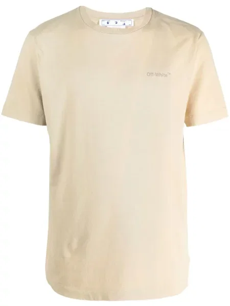 Krátké tričko Off-white s potiskem bílé