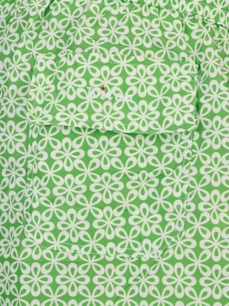 Slip de baie Kiton cu model floral cu imagine verde
