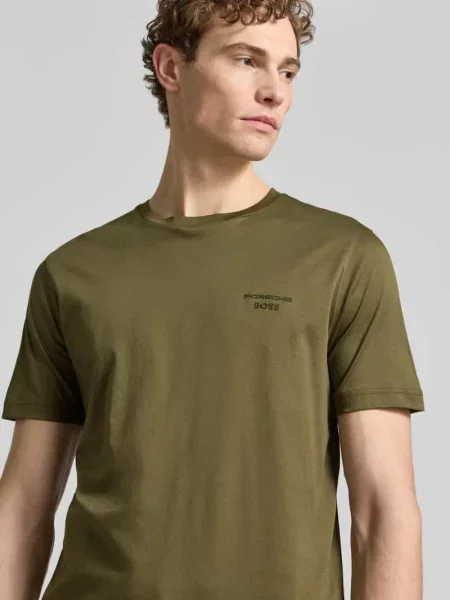 T-shirt o kroju regular fit z czystej bawełny model PS Spirit 70 Grx' Boss Green