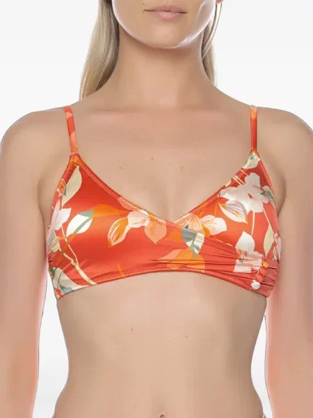 Top Gottex cu model floral cu imagine portocaliu