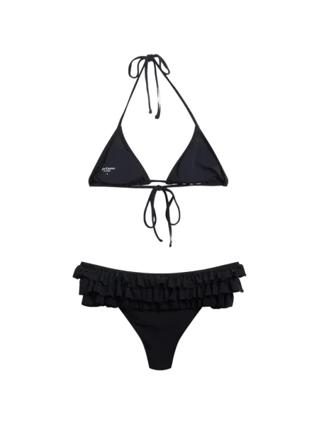 Bikini Juicy Couture cu volane negru