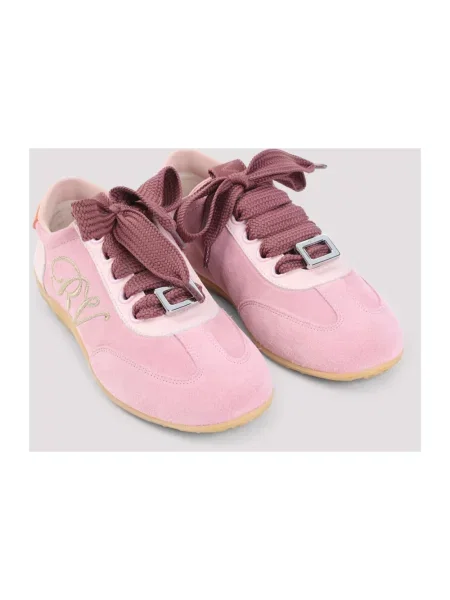 Sneakersy Roger Vivier skórzane różowe