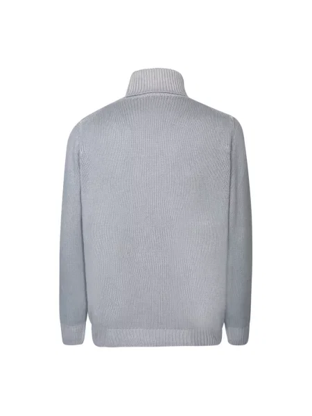Sweter z golfem Dell'oglio wełniany beżowy