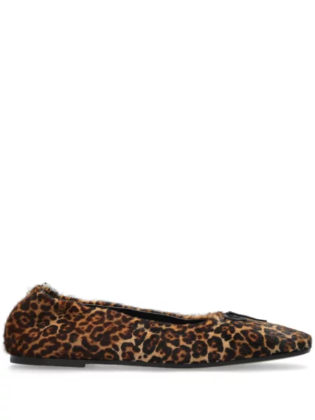 Balerini Golden Goose cu imagine cu model leopard auriu