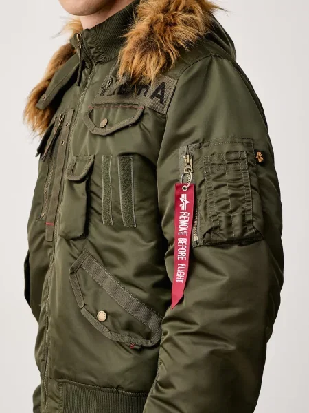 Alpha Industries bomber dzseki férfi Aviation Jackets Deflector zöld