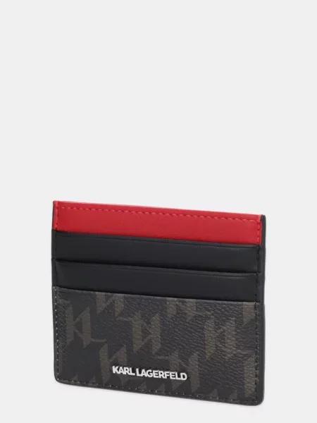 Etui za kartice Karl Lagerfeld IKON MONOGRAM rjava