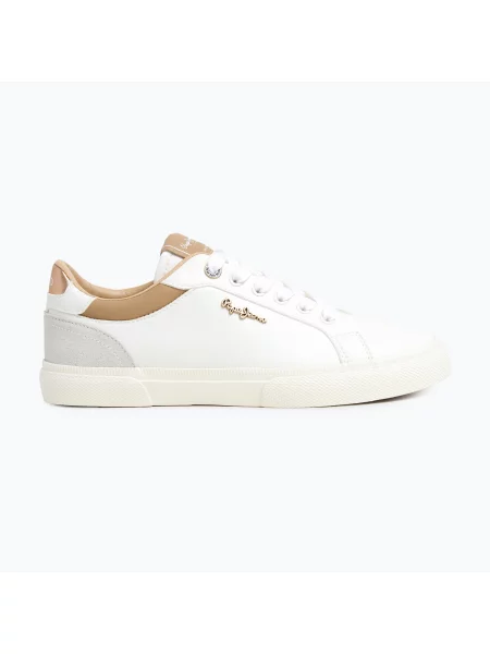 Buty Pepe Jeans Kenton Court golden ochre brown białe