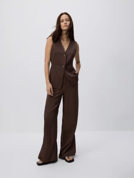 Длинный жилет Reserved коричневый