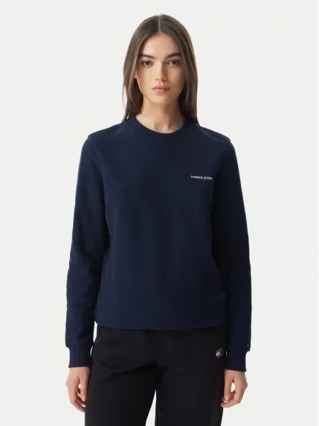 Tommy Jeans Džemperis Ess Logo Tamsiai mėlyna