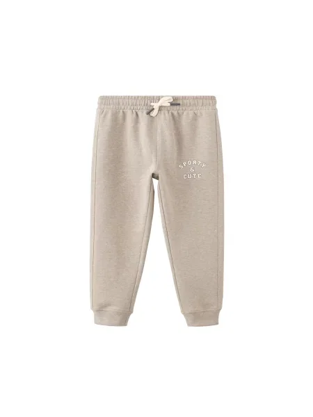MANGO KIDS Pantaloni SPORTYP bej amestecat alb